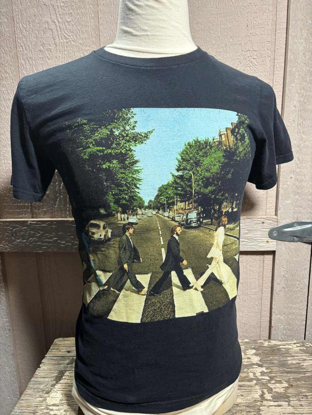 The Beatles Black T-Shirt Size Large Official Abbey Road New Unworn